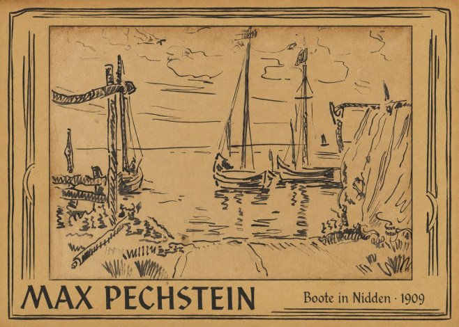 Max Pechstein Boote in Nidden No1 - Plakát