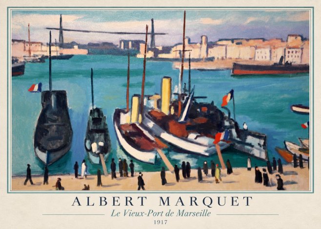 Albert Marquet Le Vieux-port De Marseille No1 - Plakát