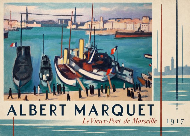 Albert Marquet Le Vieux-port De Marseille No3 - Plakát