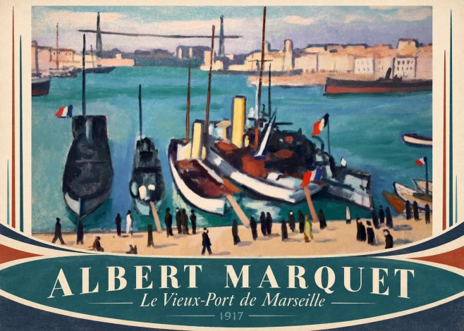 Albert Marquet Le Vieux-port De Marseille No4 - Plakát