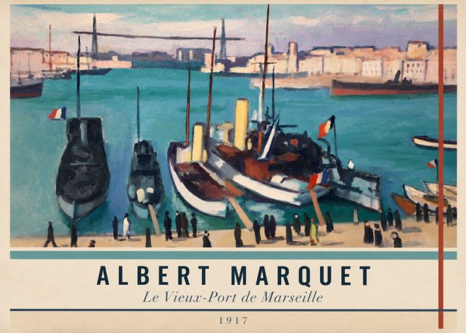 Albert Marquet Le Vieux-port De Marseille No5 - Plakát