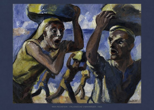Max Pechstein Italienische Steinträger No5 - Plakát