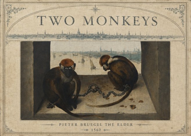 Pieter Bruegel Two Monkeys I No6 - Plakát