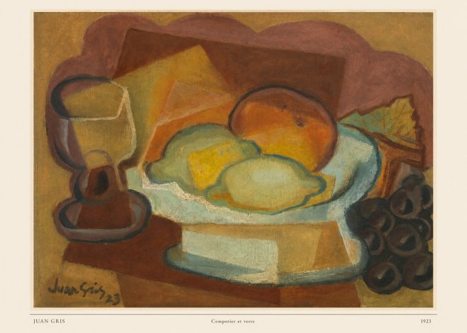 Juan Gris Compotier Et Verre No6 - Plakát