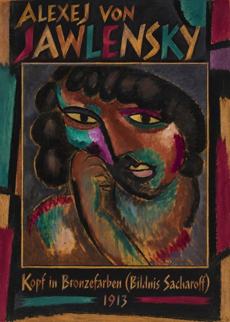 Alexej von Jawlensky Kopf in Bronzefarben (Bildnis Sacharoff) No1 - Plakát