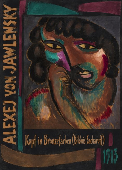 Alexej von Jawlensky Kopf in Bronzefarben (Bildnis Sacharoff) No2 - Plakát