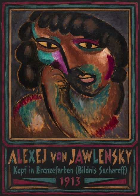 Alexej von Jawlensky Kopf in Bronzefarben (Bildnis Sacharoff) No3 - Plakát