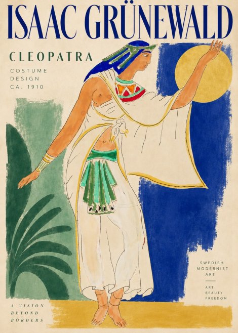 Isaac Grünewald Cleopatra - Costume Design No3 - Plakát