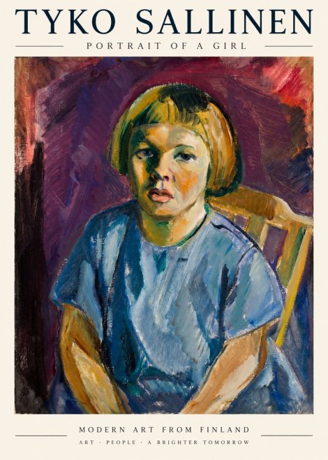 Tyko Sallinen Portrait of a Girl I No1 - Plakát
