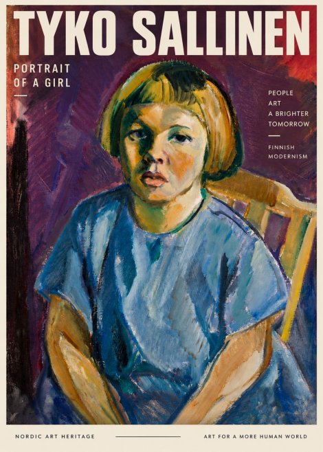 Tyko Sallinen Portrait of a Girl I No3 - Plakát