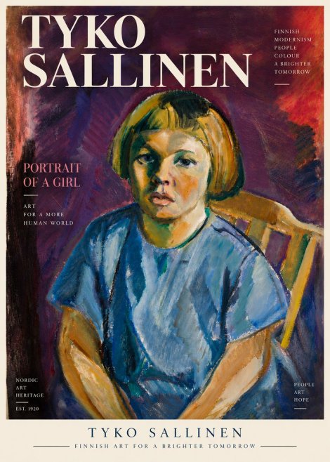 Tyko Sallinen Portrait of a Girl I No6 - Plakát