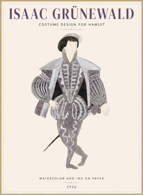 Isaac Grünewald Costume Design for Hamlet No1 - Plakát