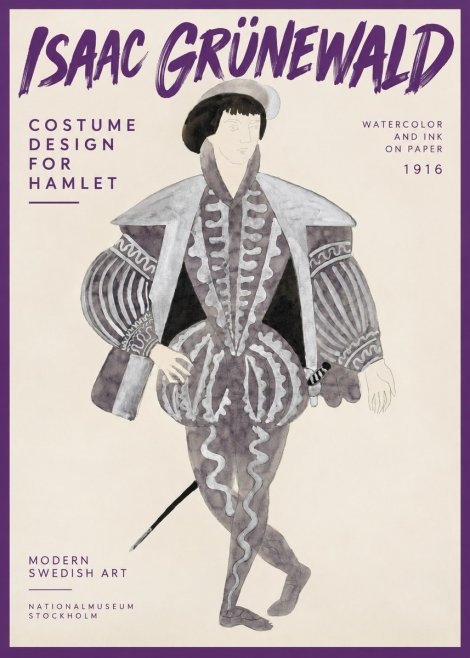Isaac Grünewald Costume Design for Hamlet No2 - Plakát