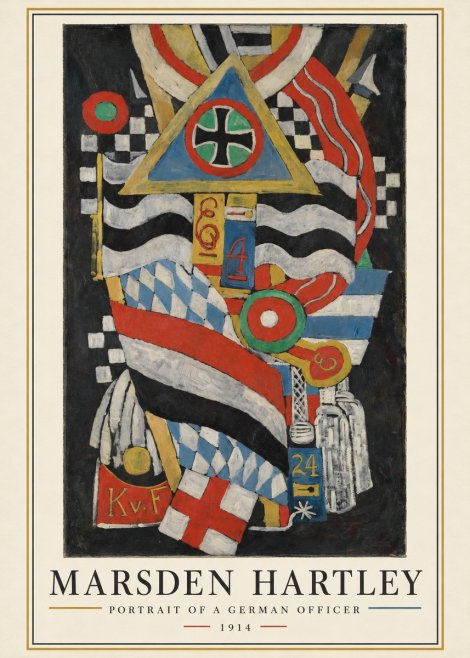Marsden Hartley Portrait of a German Officer I No3 - Plakát