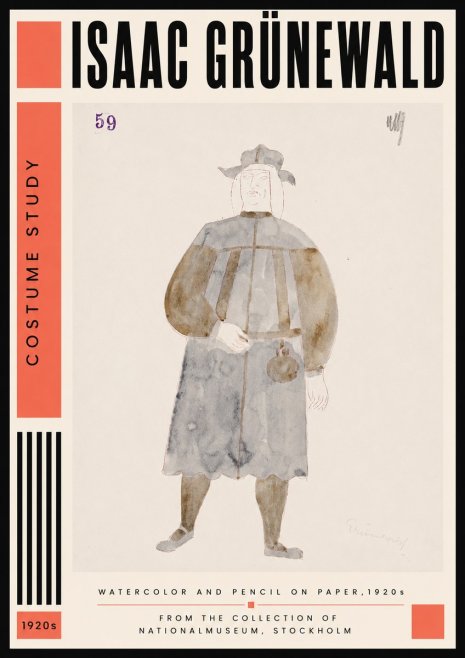 Isaac Grünewald Costume Study I No6 - Plakát