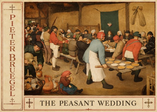 Pieter Bruegel The Peasant Wedding I No3 - Plakát