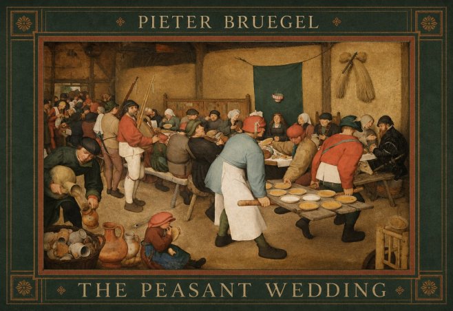 Pieter Bruegel The Peasant Wedding I No5 - Plakát