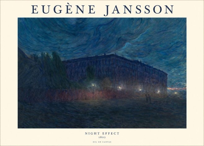 Eugène Jansson Night Effect No1 - Plakát