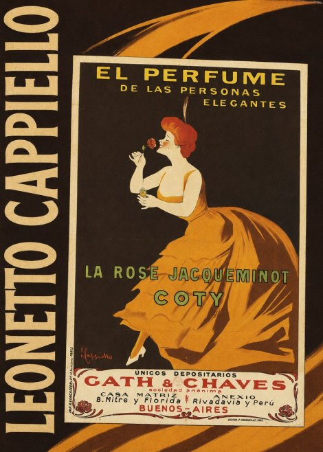 Leonetto Cappiello La Rose Jacqueminot Coty No4 - Plakát