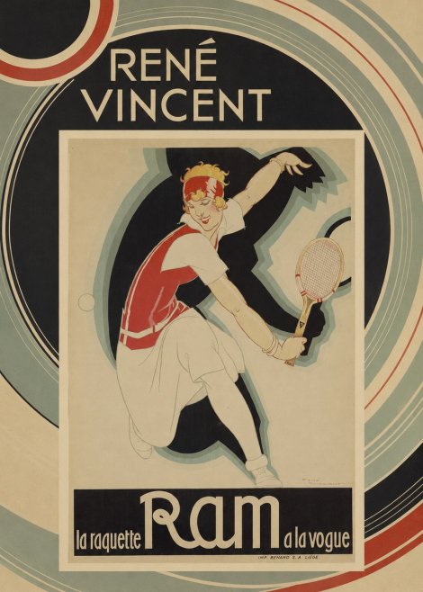 René Vincent Ram La Raquette À La Vogue No5 - Plakát