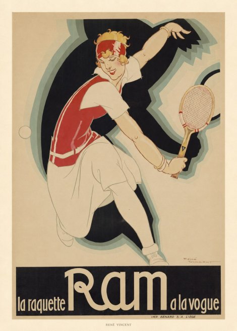 René Vincent Ram La Raquette À La Vogue No6 - Plakát
