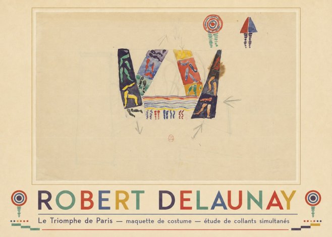 Robert Delaunay Le Triomphe De Paris — Maquette De Costume — Étude De Collants Simultanés No3 - Plakát