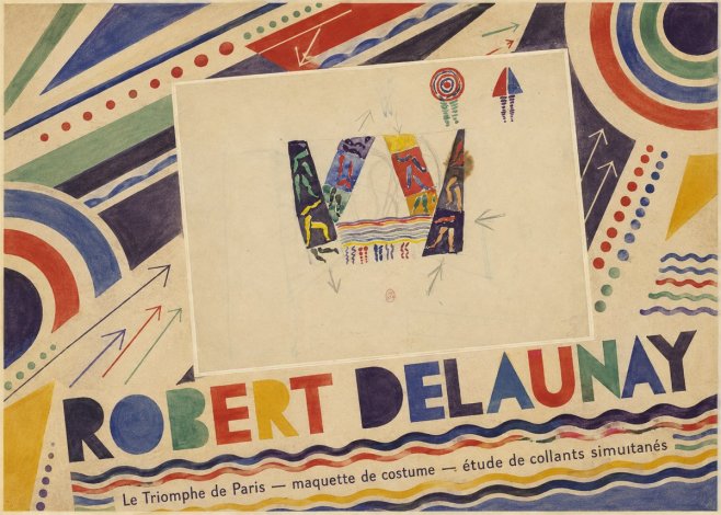 Robert Delaunay Le Triomphe De Paris — Maquette De Costume — Étude De Collants Simultanés No6 - Plakát