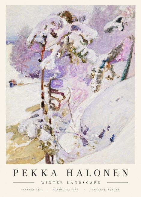 Pekka Halonen Winter Landscape No1 - Plakát