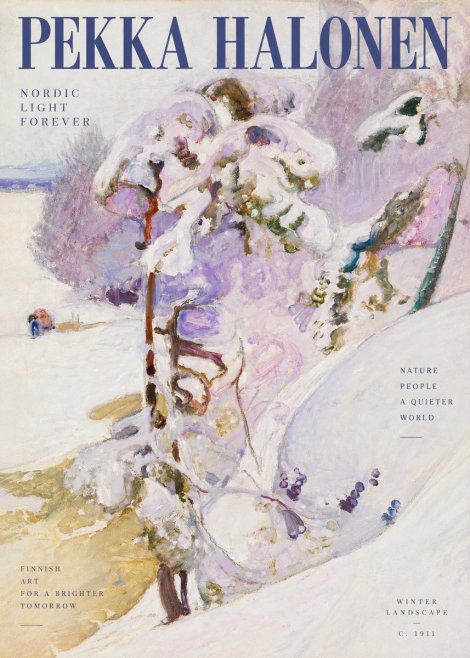 Pekka Halonen Winter Landscape No2 - Plakát