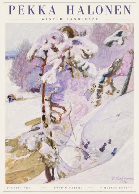 Pekka Halonen Winter Landscape No6 - Plakát