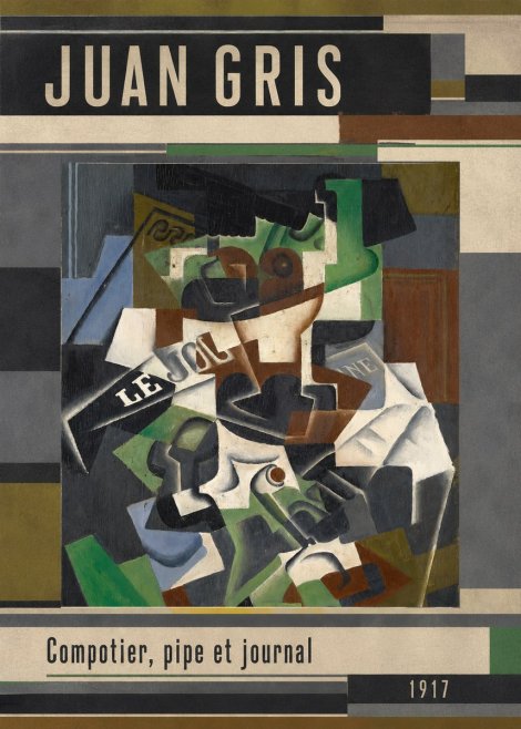 Juan Gris Compotier, Pipe Et Journal No3 - Plakát