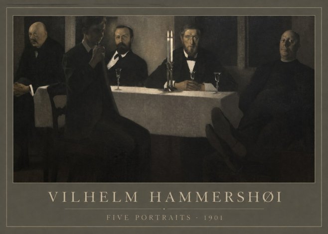 Vilhelm Hammershøi Five Portraits I No1 - Plakát