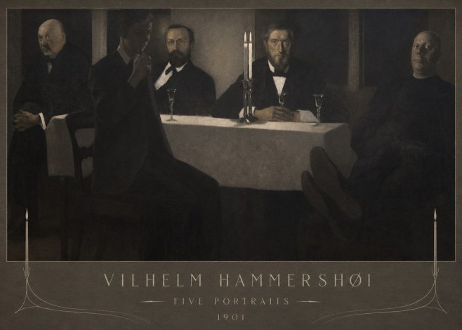 Vilhelm Hammershøi Five Portraits I No4 - Plakát