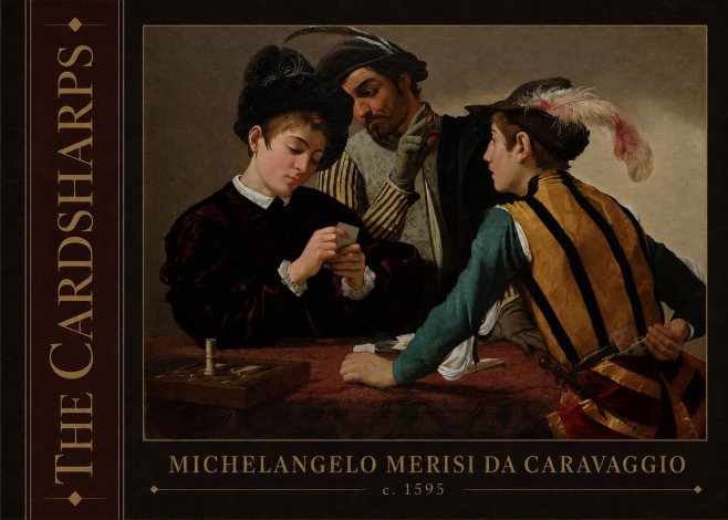 Michelangelo Merisi da Caravaggio The Cardsharps I No2 - Plakát