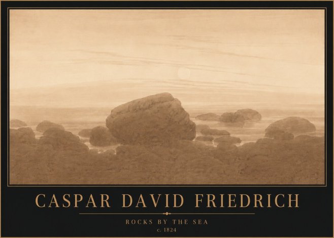 Caspar David Friedrich Rocks by the Sea No4 - Plakát