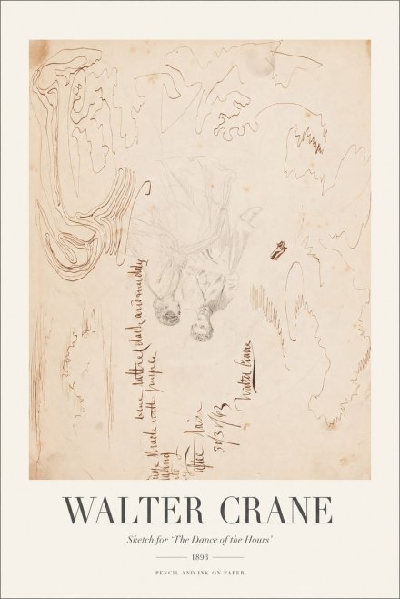 Walter Crane Sketch for 'the Dance of the Hours' No1 - Plakát