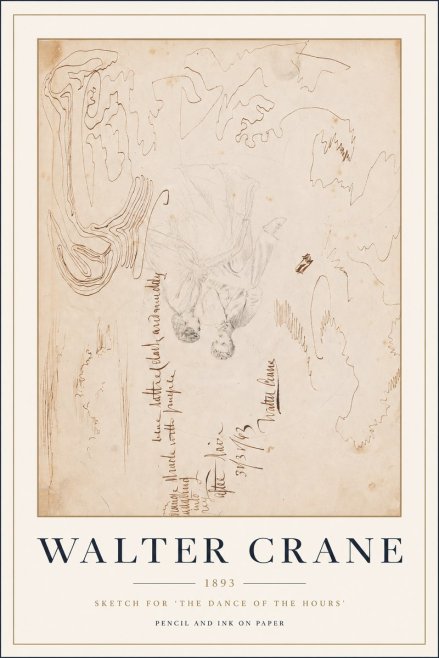 Walter Crane Sketch for 'the Dance of the Hours' No3 - Plakát