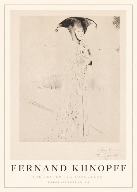 Fernand Khnopff The Jester (La Jongleuse) No1 - Plakát