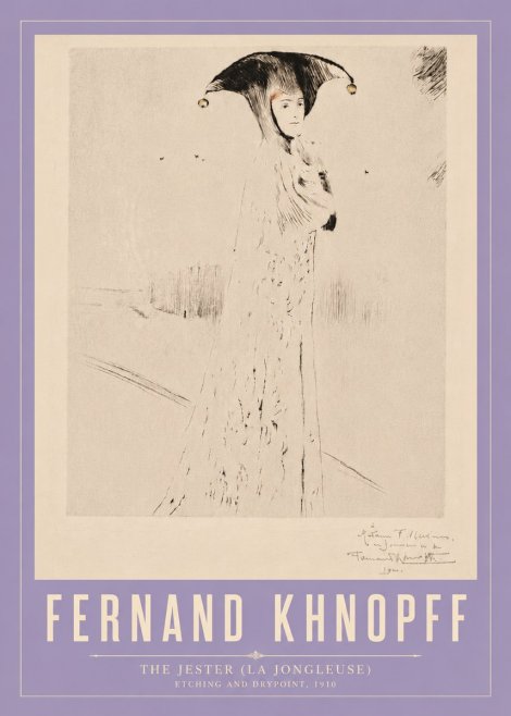 Fernand Khnopff The Jester (La Jongleuse) No4 - Plakát
