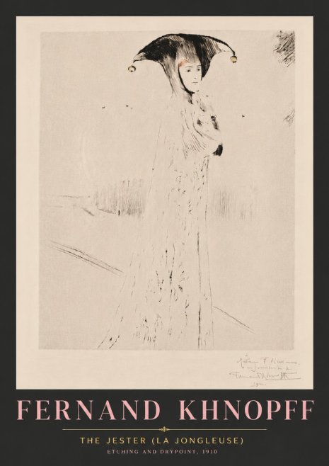 Fernand Khnopff The Jester (La Jongleuse) No6 - Plakát
