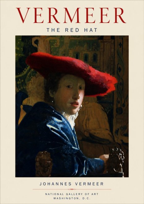 Vermeer The Red Hat No4 - Plakát