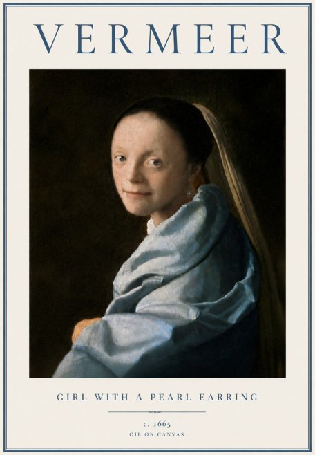 Vermeer Girl with a Pearl Earring I No5 - Plakát