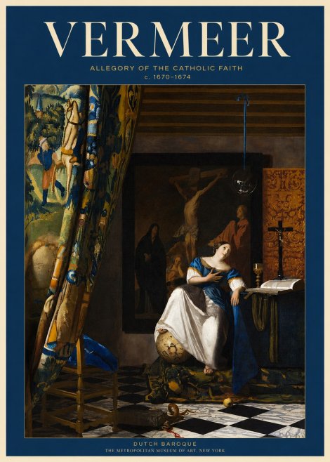 Vermeer Allegory of the Catholic Faith No2 - Plakát