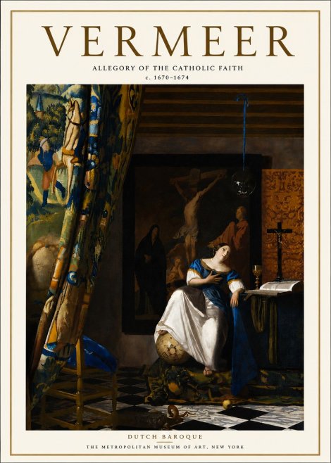Vermeer Allegory of the Catholic Faith No5 - Plakát