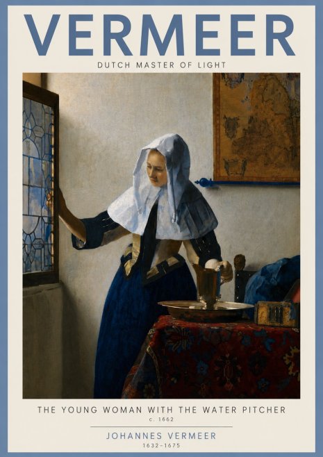 Vermeer The Young Woman with the Water Pitcher No3 - Plakát