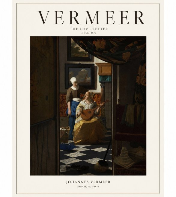 Vermeer The Love Letter No1 - Plakát