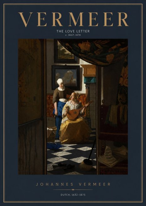 Vermeer The Love Letter No2 - Plakát