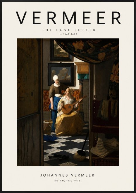 Vermeer The Love Letter No3 - Plakát