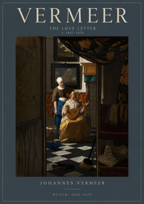 Vermeer The Love Letter No6 - Plakát