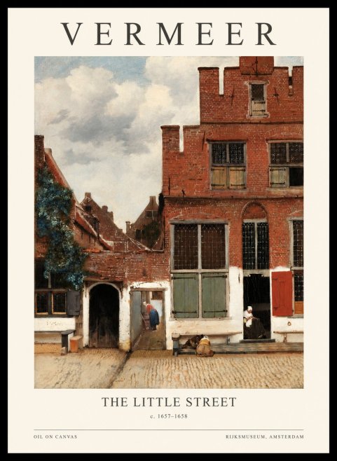 Vermeer The Little Street No1 - Plakát
